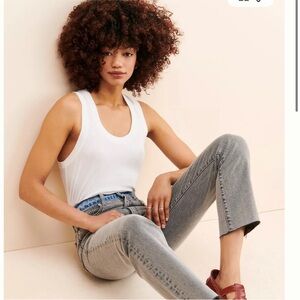 LE JEAN | Sabine Blue‎ Grey High-Rise Straight Jean | Women’s Size 24